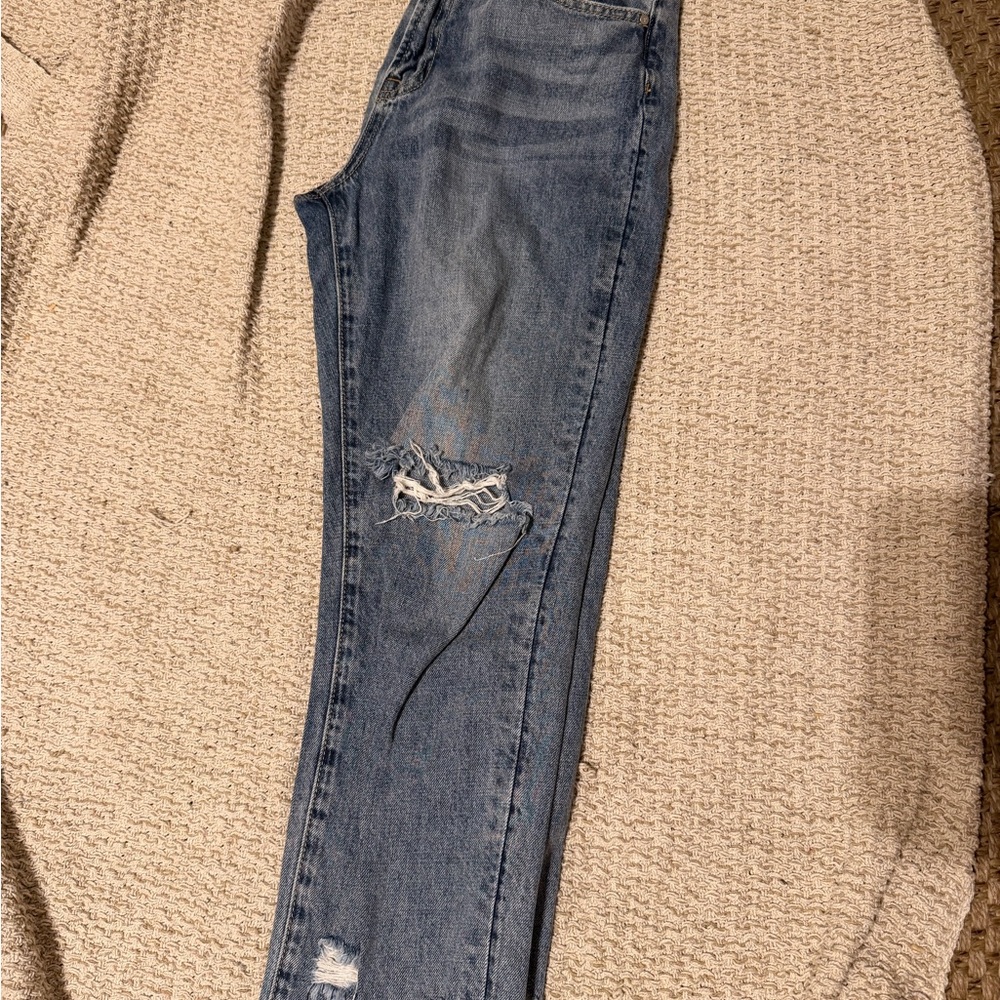 Classic Blue Distressed Women Jeans